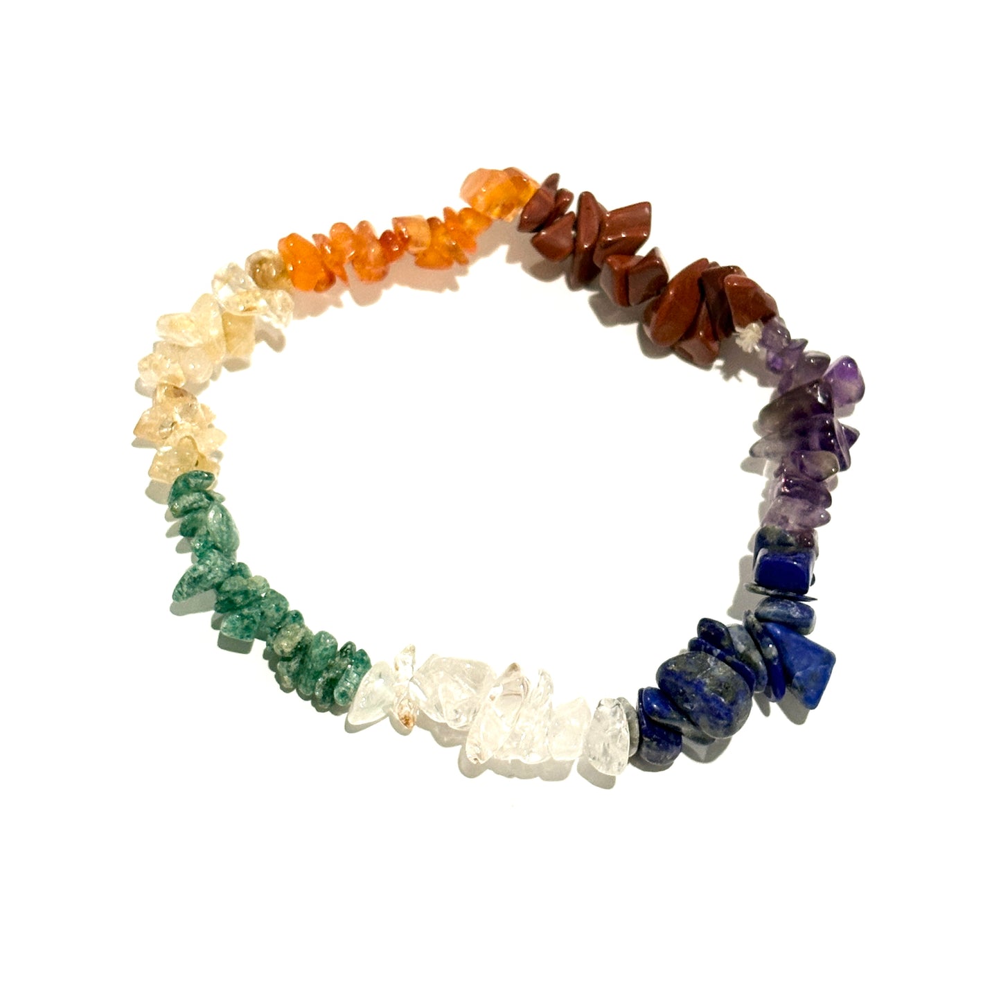Seven Chakras Crystal Chip Bracelet
