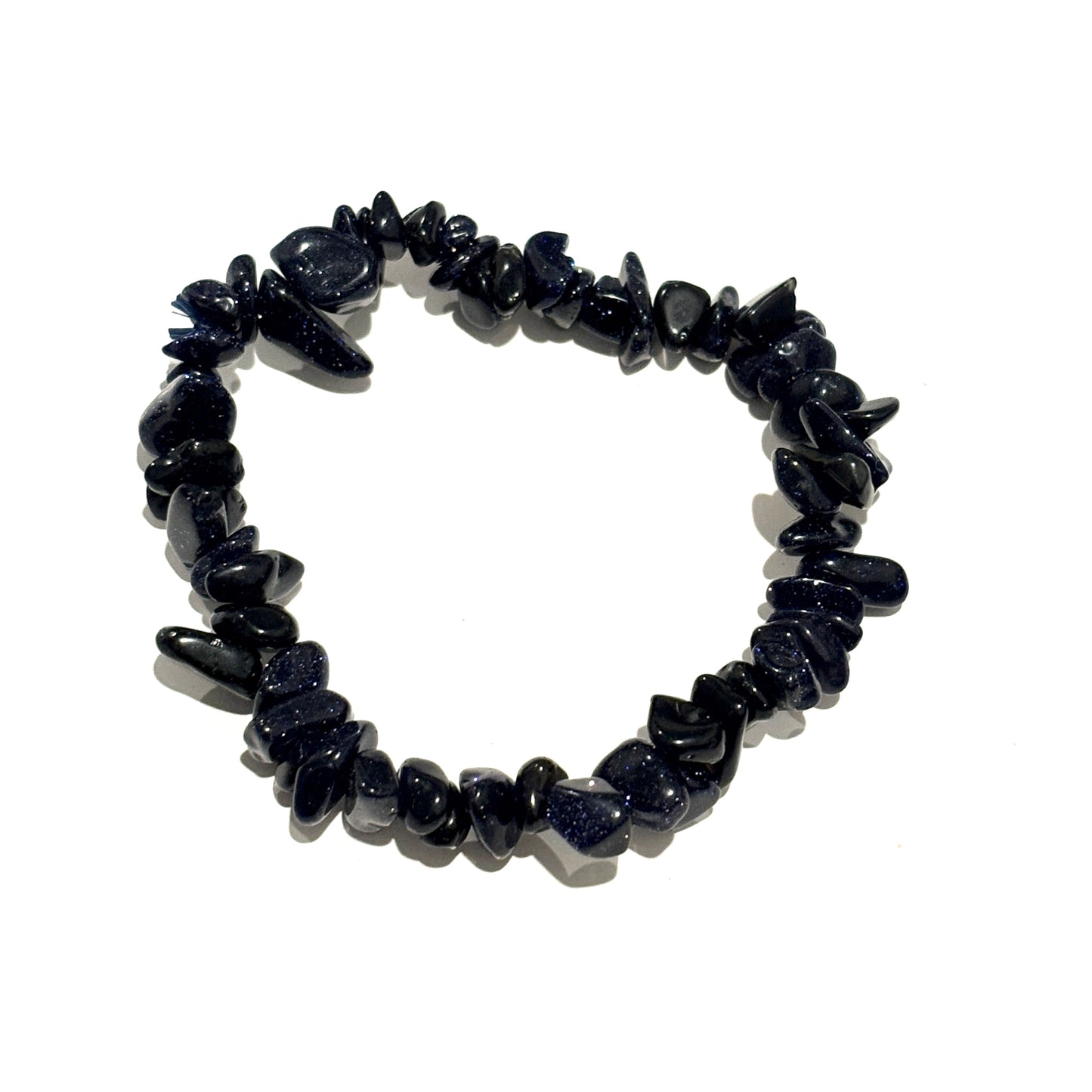 Blue Goldstone Chip Bracelet