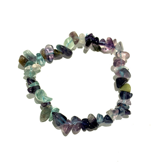 Fluorite Crystal Chip Bracelet