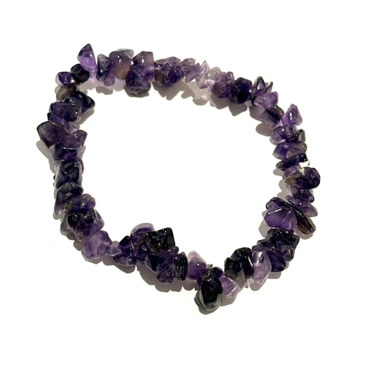 Amethyst Crystal Chip Bracelet
