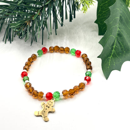 Gingerbread Man Bracelet- Gold