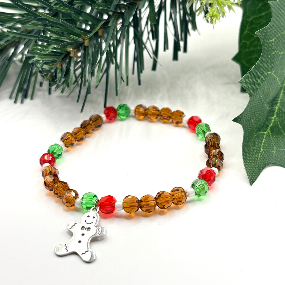 Gingerbread Man Bracelet - Silver