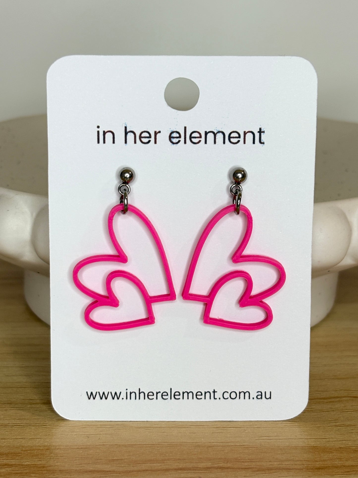 2 Hearts Studs