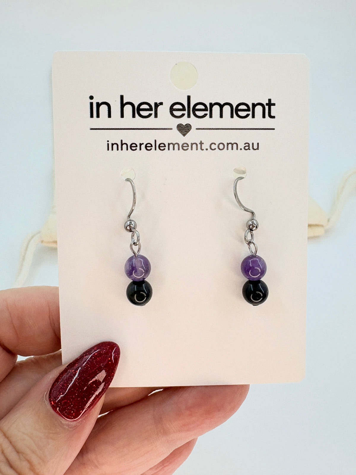 Black Obsidian & Amethyst